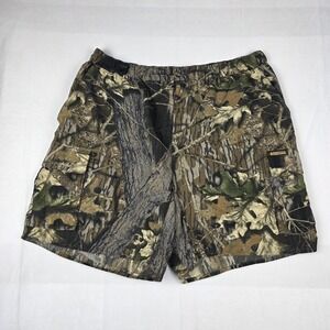 Remington Mossy Oak Breakup Camouflage Nylon Cargo Shorts XL 36 Vintage